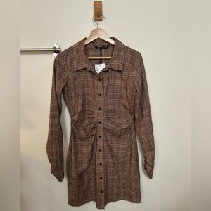 Zara Plaid Mini Dress size M. NWT